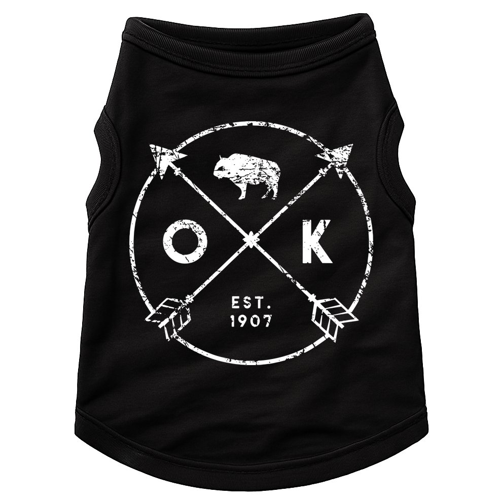 Oklahoma Adventure Est 1907 Buffalo Arrows State Gift Doggie Tank