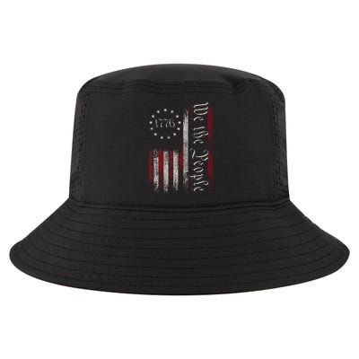 Old American Flag Patriotic 1776 We The People Usa Cool Comfort Performance Bucket Hat