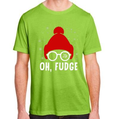 Oh a Fudge Funny Christmas Saying Vintage Xmas Santa Hat Adult ChromaSoft Performance T-Shirt