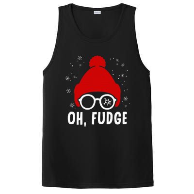 Oh a Fudge Funny Christmas Saying Vintage Xmas Santa Hat PosiCharge Competitor Tank