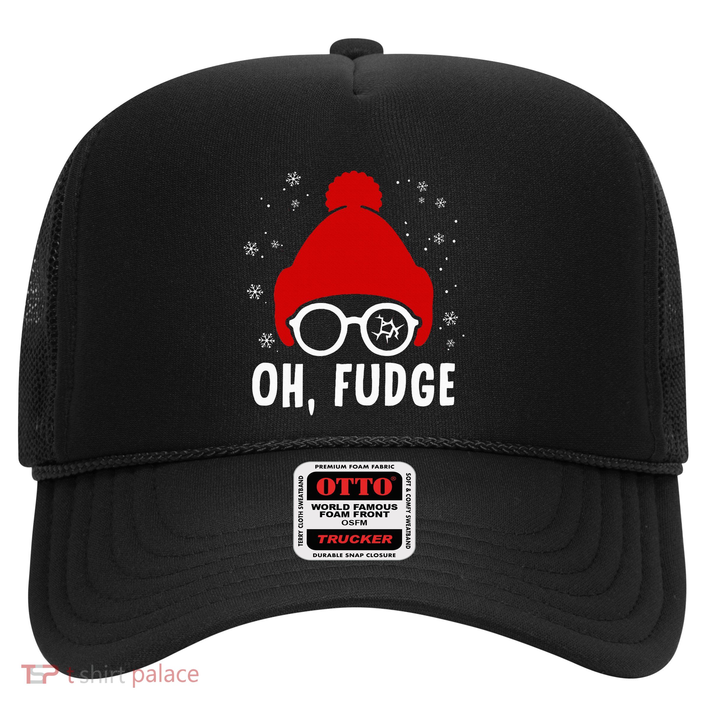 Oh a Fudge Funny Christmas Saying Vintage Xmas Santa Hat Trucker Hat