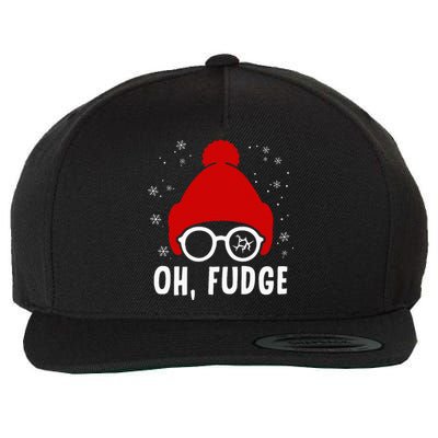 Oh a Fudge Funny Christmas Saying Vintage Xmas Santa Hat Wool Snapback Cap