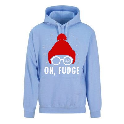 Oh a Fudge Funny Christmas Saying Vintage Xmas Santa Hat Unisex Surf Hoodie