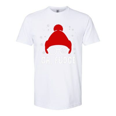 Oh a Fudge Funny Christmas Saying Vintage Xmas Santa Hat Softstyle CVC T-Shirt