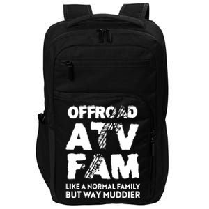 OffRoad ATV Fam Funny Quad 4Wheeling Family Impact Tech Backpack