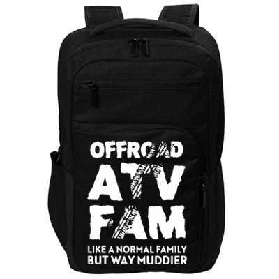 OffRoad ATV Fam Funny Quad 4Wheeling Family Impact Tech Backpack