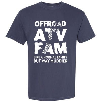 OffRoad ATV Fam Funny Quad 4Wheeling Family Garment-Dyed Heavyweight T-Shirt