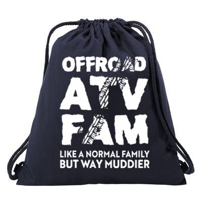 OffRoad ATV Fam Funny Quad 4Wheeling Family Drawstring Bag