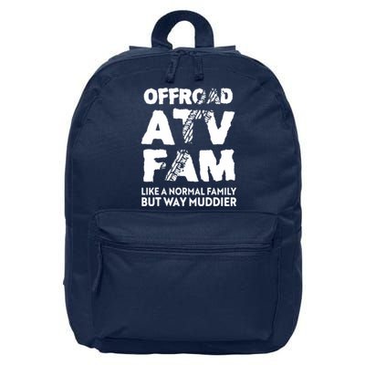 OffRoad ATV Fam Funny Quad 4Wheeling Family 16 in Basic Backpack