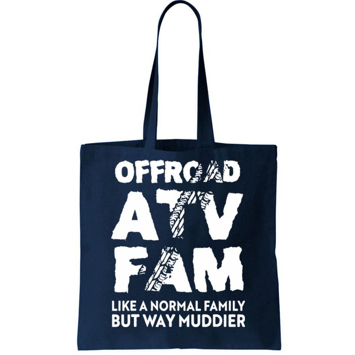 OffRoad ATV Fam Funny Quad 4Wheeling Family Tote Bag