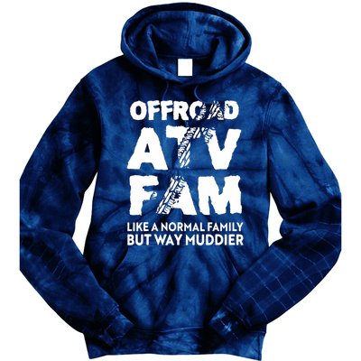 OffRoad ATV Fam Funny Quad 4Wheeling Family Tie Dye Hoodie