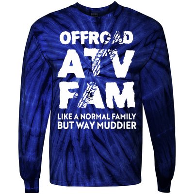 OffRoad ATV Fam Funny Quad 4Wheeling Family Tie-Dye Long Sleeve Shirt