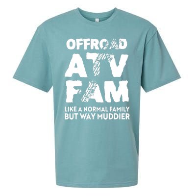 OffRoad ATV Fam Funny Quad 4Wheeling Family Sueded Cloud Jersey T-Shirt