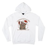 Overstimulated And Festive Af Raccoon Christmas Sweatshirt Hoodie