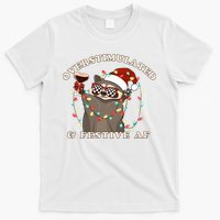 Overstimulated And Festive Af Raccoon Christmas Sweatshirt T-Shirt
