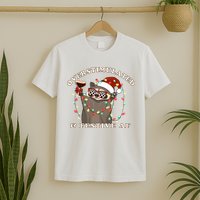 Overstimulated And Festive Af Raccoon Christmas Sweatshirt T-Shirt