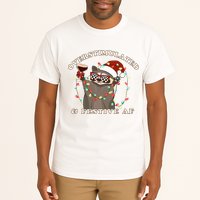 Overstimulated And Festive Af Raccoon Christmas Sweatshirt Tall T-Shirt