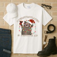 Overstimulated And Festive Af Raccoon Christmas Sweatshirt Tall T-Shirt
