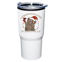 Overstimulated And Festive Af Raccoon Christmas Sweatshirt Tumbler