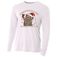 Overstimulated And Festive Af Raccoon Christmas Sweatshirt Cooling Performance Long Sleeve Crew