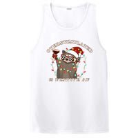 Overstimulated And Festive Af Raccoon Christmas Sweatshirt PosiCharge Competitor Tank