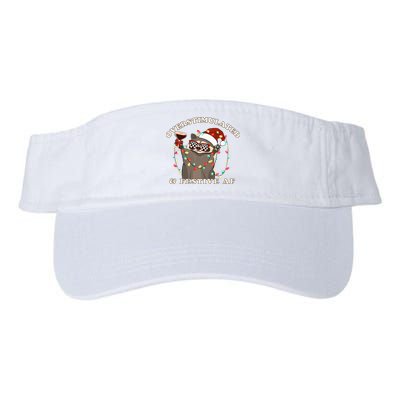 Overstimulated And Festive Af Raccoon Christmas Sweatshirt Visor