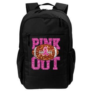 Out American Football Game Day Breast Cancer Awareness Daily Commute Backpack