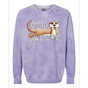 Otterly Awesome For Sea Otter Lover Colorblast Crewneck Sweatshirt