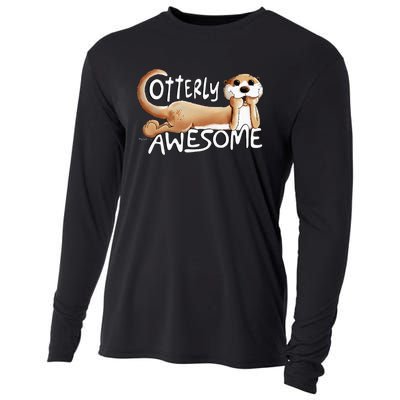 Otterly Awesome For Sea Otter Lover Cooling Performance Long Sleeve Crew