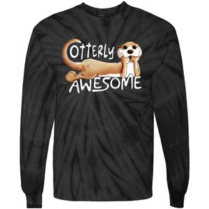 Otterly Awesome For Sea Otter Lover Tie-Dye Long Sleeve Shirt