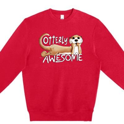 Otterly Awesome For Sea Otter Lover Premium Crewneck Sweatshirt