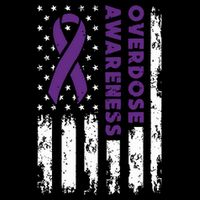 Overdose Awareness Flag Purple Ribbon Addiction Recovery Cooling Performance Crew T-Shirt