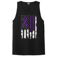 Overdose Awareness Flag Purple Ribbon Addiction Recovery PosiCharge Competitor Tank