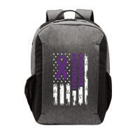 Overdose Awareness Flag Purple Ribbon Addiction Recovery Vector Backpack