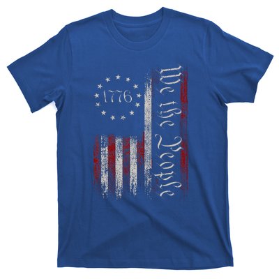 Old American Flag Patriotic 1776 We The People Usa T-Shirt