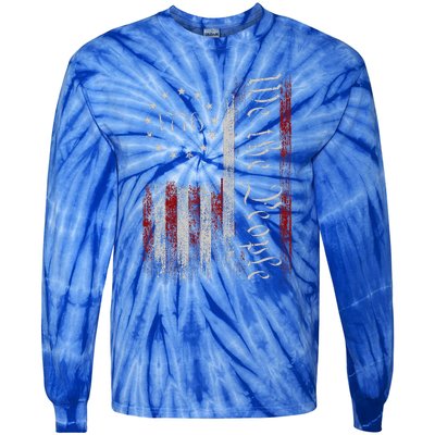 Old American Flag Patriotic 1776 We The People Usa Tie-Dye Long Sleeve Shirt