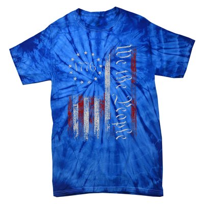 Old American Flag Patriotic 1776 We The People Usa Tie-Dye T-Shirt