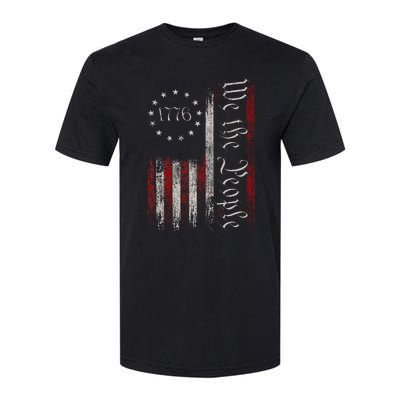 Old American Flag Patriotic 1776 We The People Usa Softstyle® CVC T-Shirt