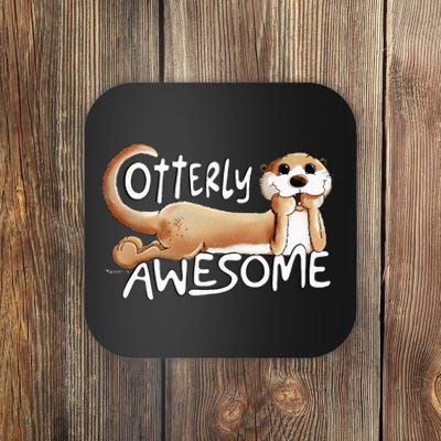 Otterly Awesome For Sea Otter Lover Coaster