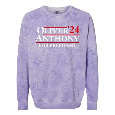 Oliver Anthony For President 2024 Colorblast Crewneck Sweatshirt