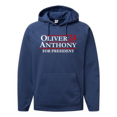 Oliver Anthony For President 2024 Performance Fleece Hoodie