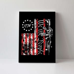 Old American Flag Patriotic 1776 We The People Usa Canvas