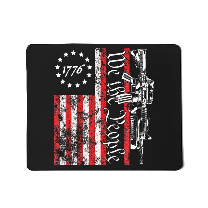 Old American Flag Patriotic 1776 We The People Usa Mousepad