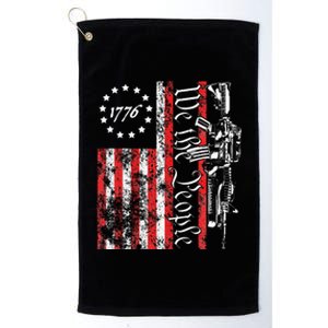 Old American Flag Patriotic 1776 We The People Usa Platinum Collection Golf Towel