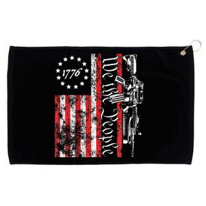 Old American Flag Patriotic 1776 We The People Usa Grommeted Golf Towel