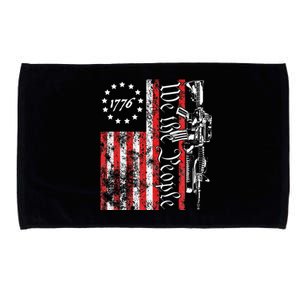 Old American Flag Patriotic 1776 We The People Usa Microfiber Hand Towel