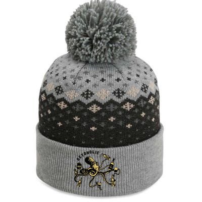 Octoholic Alcoholic Funny Beer And Octopus The Baniff Cuffed Pom Beanie