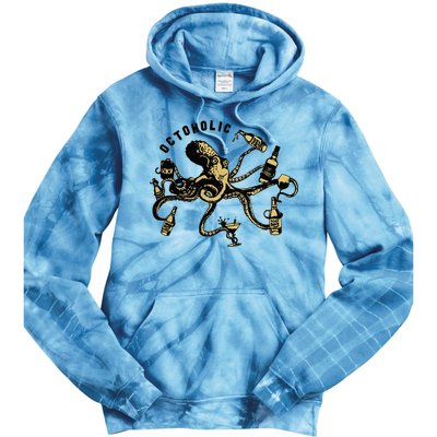 Octoholic Alcoholic Funny Beer And Octopus Tie Dye Hoodie