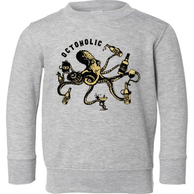 Octoholic Alcoholic Funny Beer And Octopus Toddler Sweatshirt