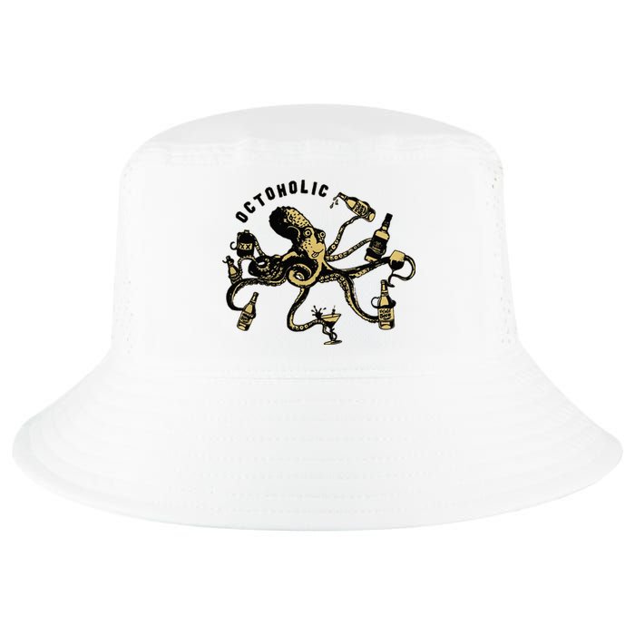 Octoholic Alcoholic Funny Beer And Octopus Cool Comfort Performance Bucket Hat